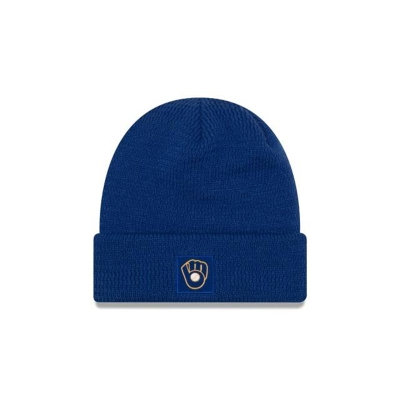 Milwaukee Brewers Gorra | New Era MLB Sport Knit Beanie Mexico - Azules